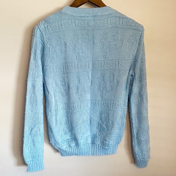 Vintage Rose Textured Knit Crew Neck Sweater - Picture 4 of 4